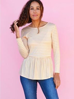 Matilda Jane Dream Chasers True Friend Peplum Long Sleeve Top Size M